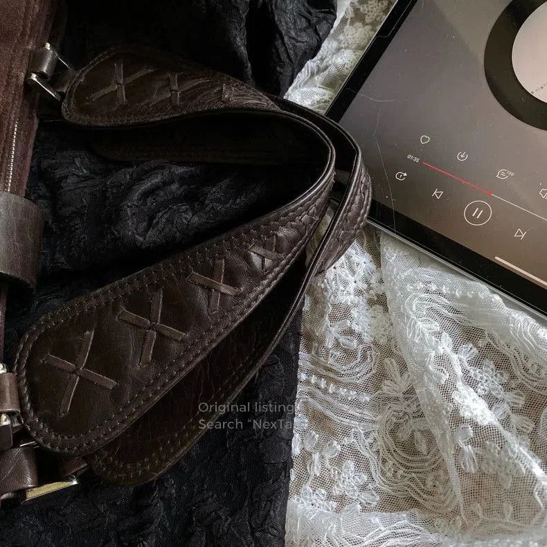 Givenchy Givenchy Vintage Crocodile Embossed Suede Bag. Size ONE SIZE - 3 Thumbnail
