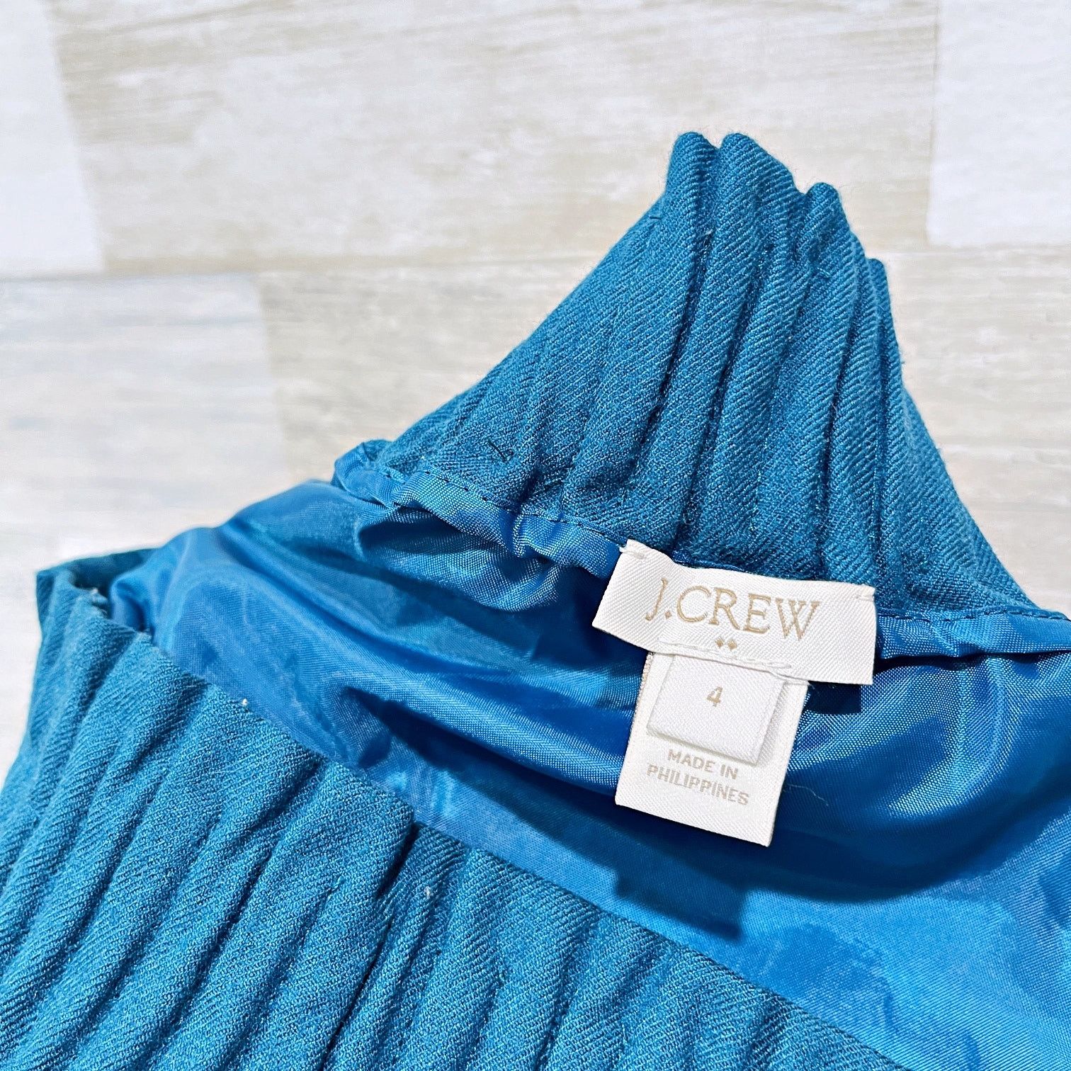 J.Crew J Crew Wool Blend Sidewalk Mini Skirt Blue Pull On Elastic 4 Size 28" / US 6 / IT 42 - 3 Thumbnail