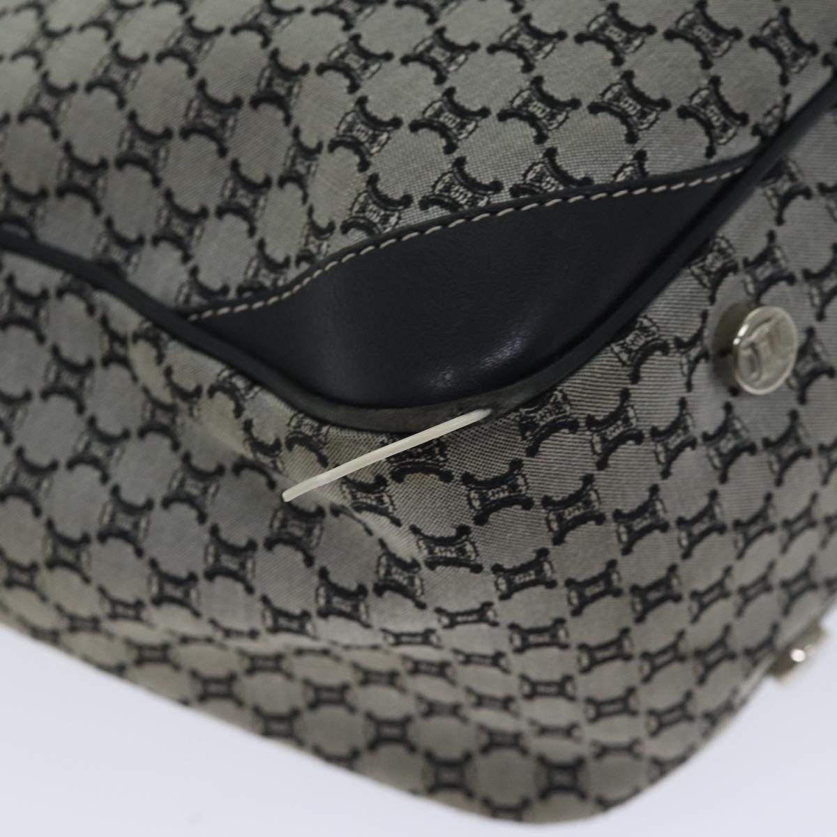 Celine CELINE Macadam Canvas Hand Bag Gray Size ONE SIZE - 10 Thumbnail
