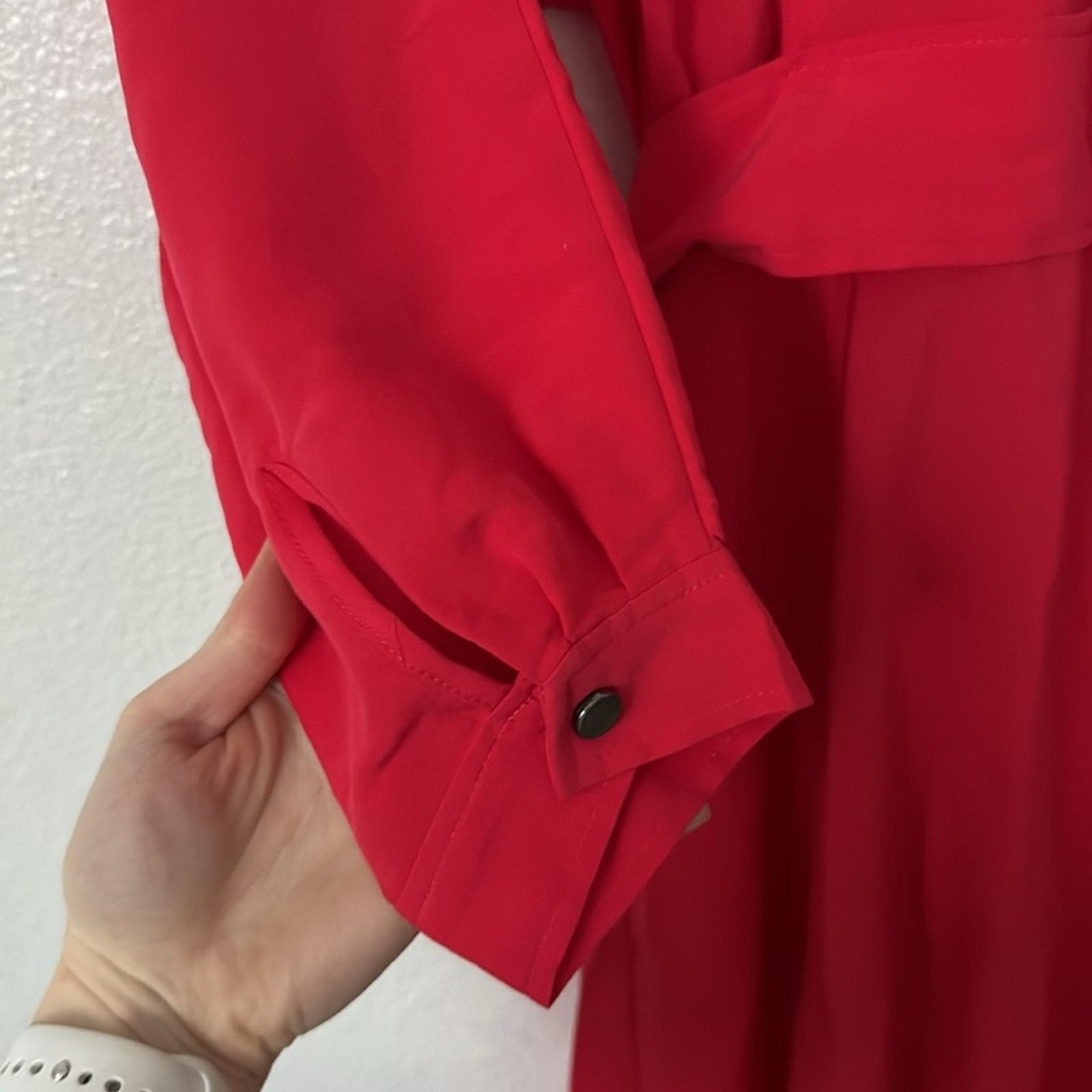 ba&sh BA&SH 0 Red A-Line Midi Dress Size XS / US 0-2 / IT 36-38 - 4 Thumbnail