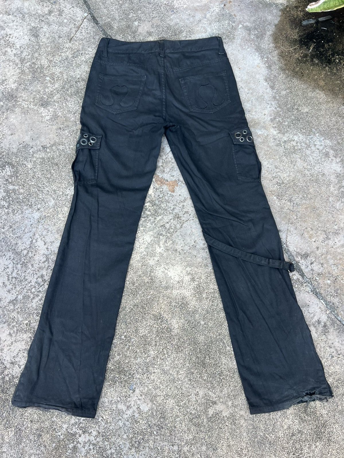 CIVARIZE × If Six Was Nine × KMRii Y2K Civarize Black Flare Cyberpunk Wax Denim Size US 30 / EU 46 - 16 Thumbnail