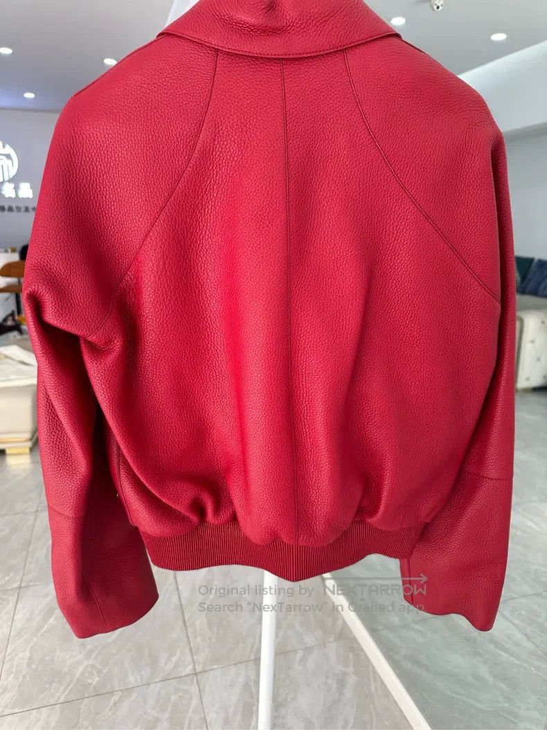 Hermes Hermes Red Leather Jacket Size XS / US 0-2 / IT 36-38 - 2 Thumbnail