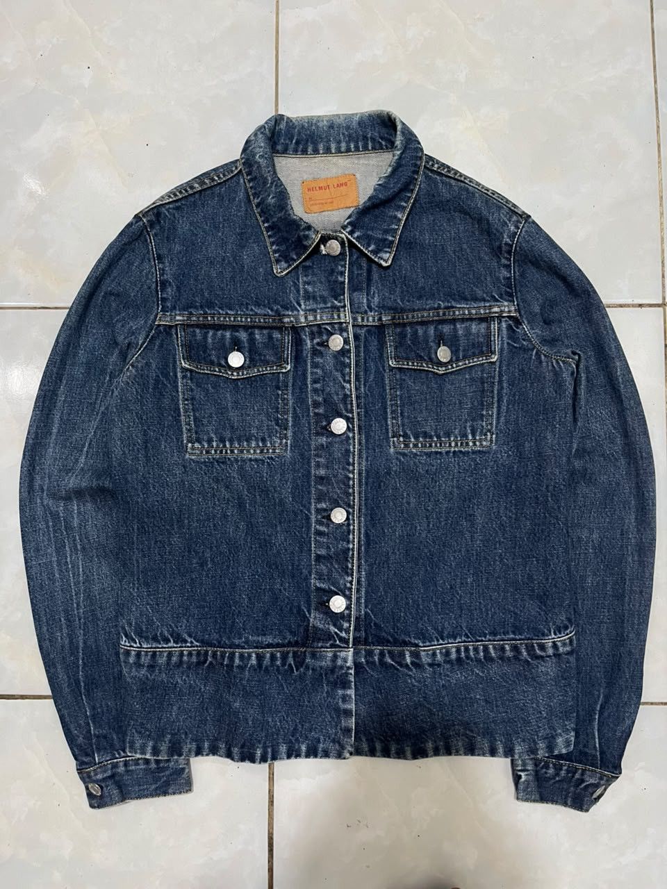 Helmut Lang 1997 Re-Edition Red Stripe Denim Jacket | Grailed