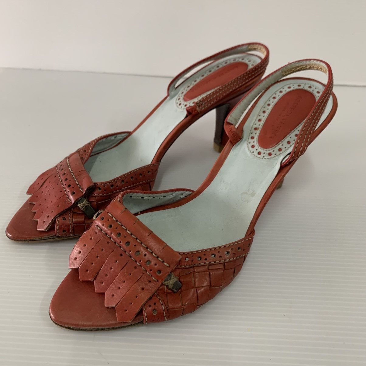 Bottega Veneta Bottega Veneta Leather Heels Size US 7.5 / IT 37.5 - 1 Thumbnail