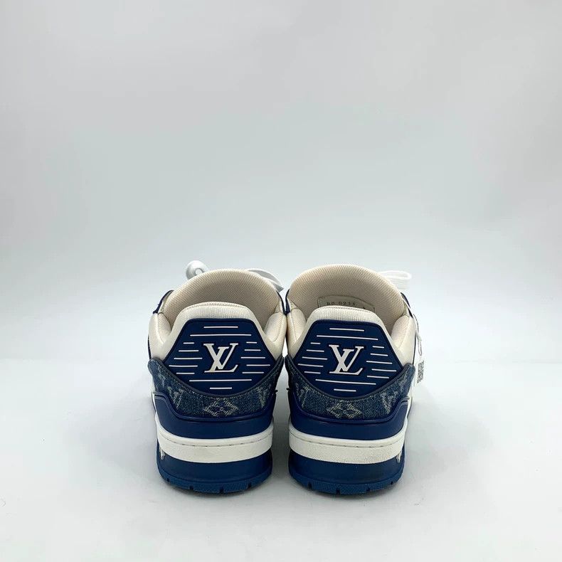 Louis Vuitton Louis Vuitton Blue and white color block logo jacquard lac Size US 10 / EU 43 - 4 Thumbnail