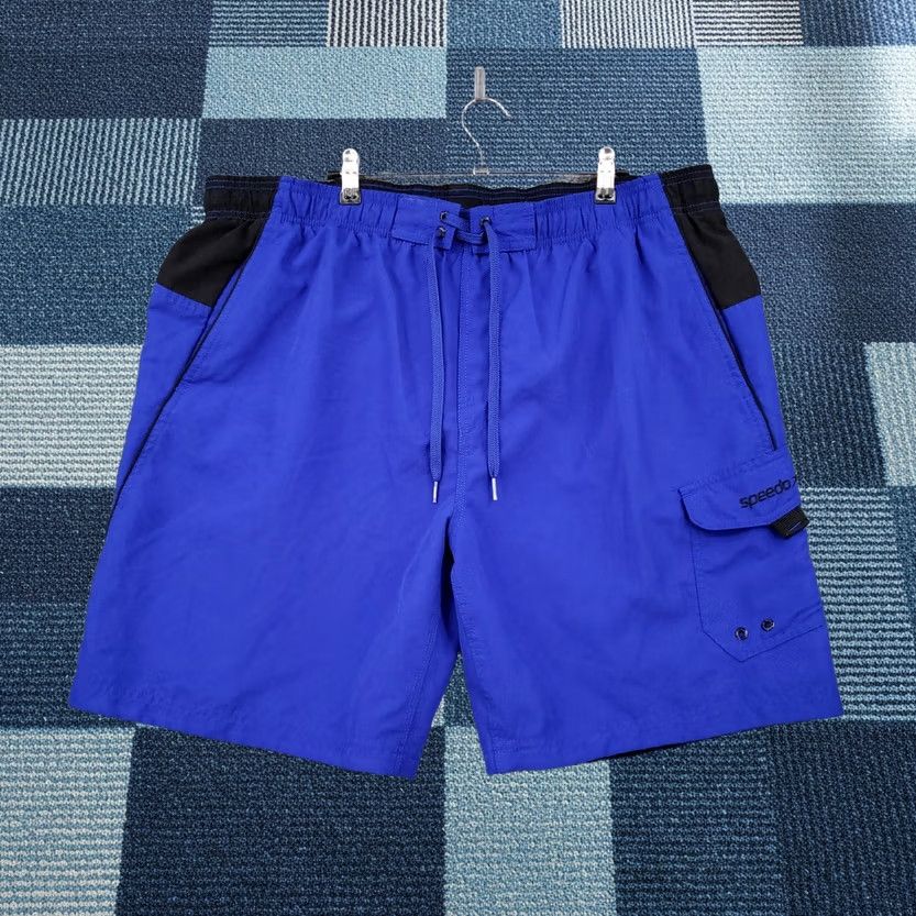 Speedo Speedo Mens Swim Trunks Shorts Blue Marina Sport Volley Boardshorts Surf 2XL XXL Size US 39 - 1 Thumbnail