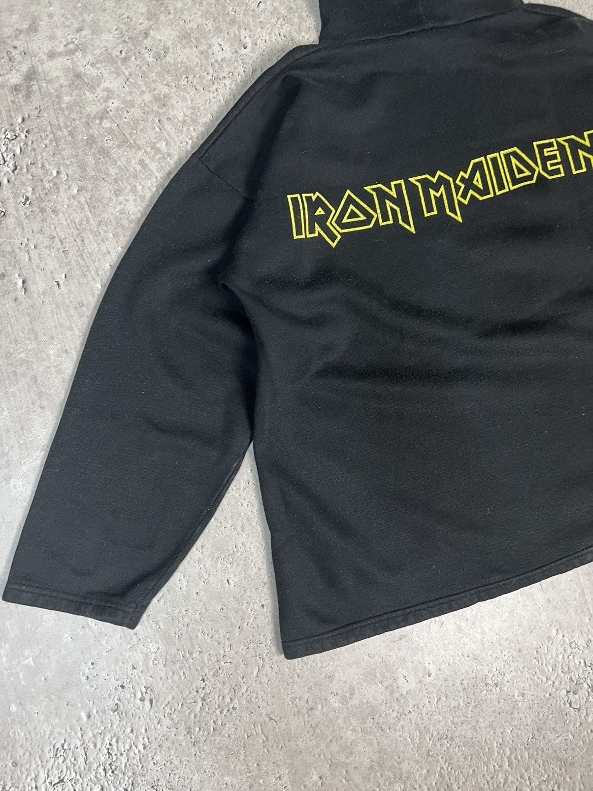 Band Tees × Iron Maiden × Vintage 90s Iron Maiden LIVE AFTER DEATH Faded BOXY HOODIE Size US L / EU 52-54 / 3 - 12 Thumbnail