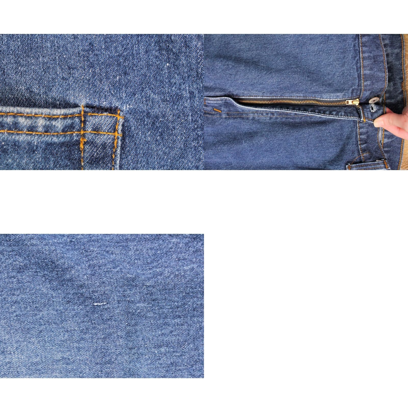 Levi's Levi's 505 Jeans Shirt Vintage 1980s VTG 46x32 Made In USA Men’s Black Bar Tac Denim Blue 80s Jeans Mens Size US 30 / EU 46 - 8 Thumbnail