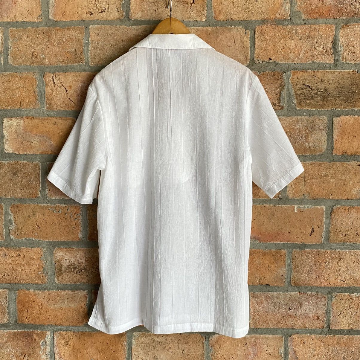 Vintage Paradise Found White V-Neck Tie Shirt Size US S / EU 44-46 / 1 - 7 Thumbnail