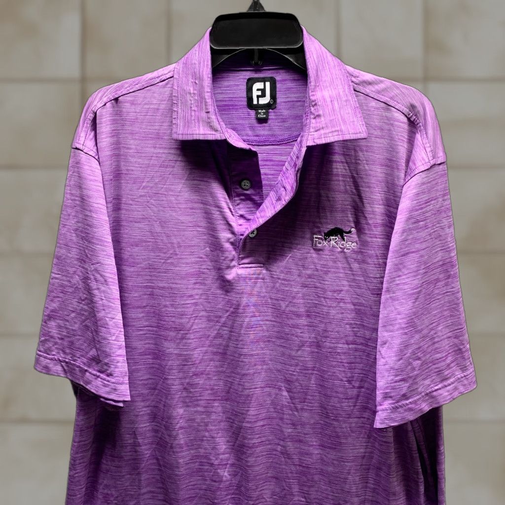 Footjoy FootJoy Polo Shirt Adult Large Purple Pastel Golf Mens Polo Short Sleeve Collared Stretch Casual 90s Sports FootJoy Men Size US L / EU 52-54 / 3 - 1 Thumbnail