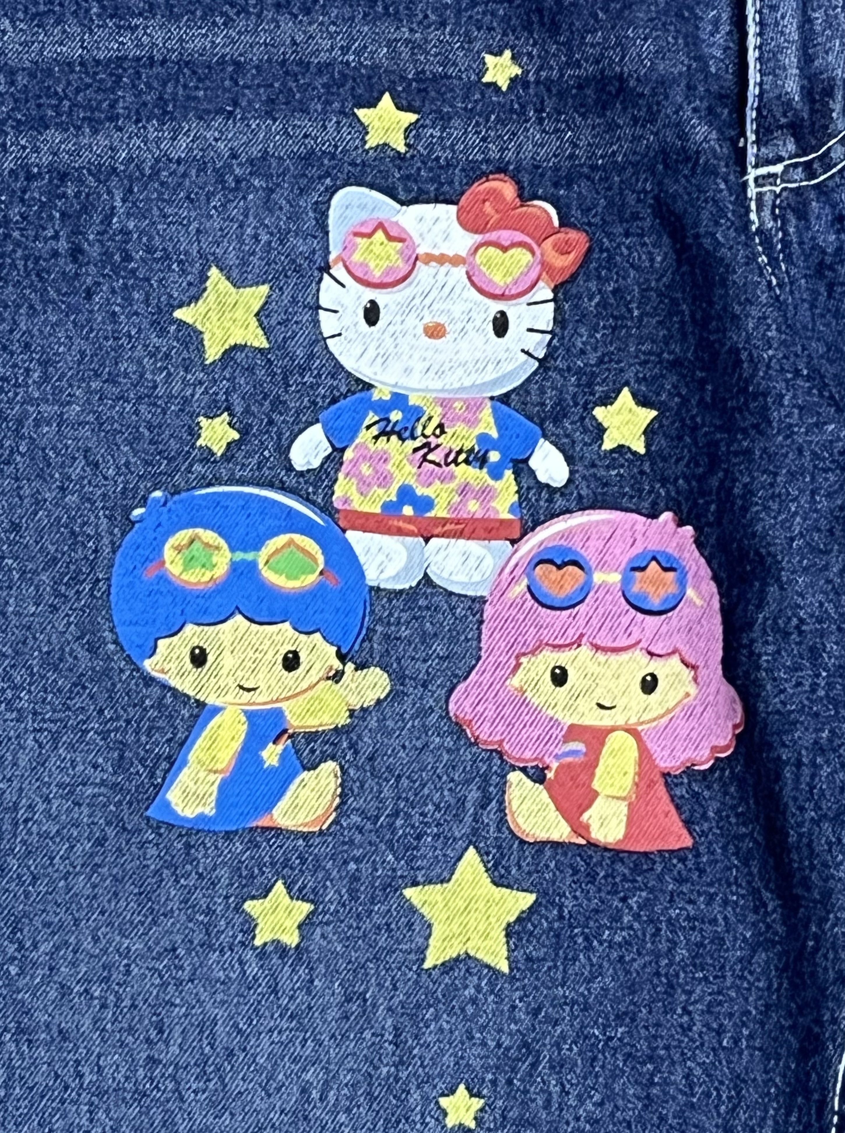 Cartoon Network Vintage Sanrio Hello Kitty Flare Jeans W30 Japan Only Rare Size US 31 - 2 Thumbnail