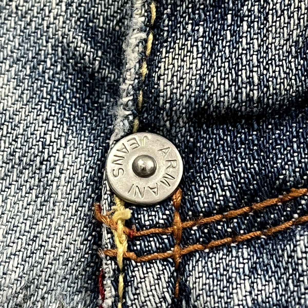 Armani × If Six Was Nine Ripped Distressed Armani Jeans Faded Blue Size US 33 - 15 Thumbnail