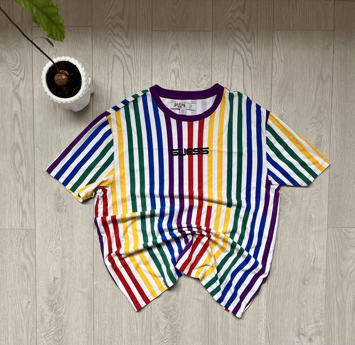 Guess rainbow shirt online