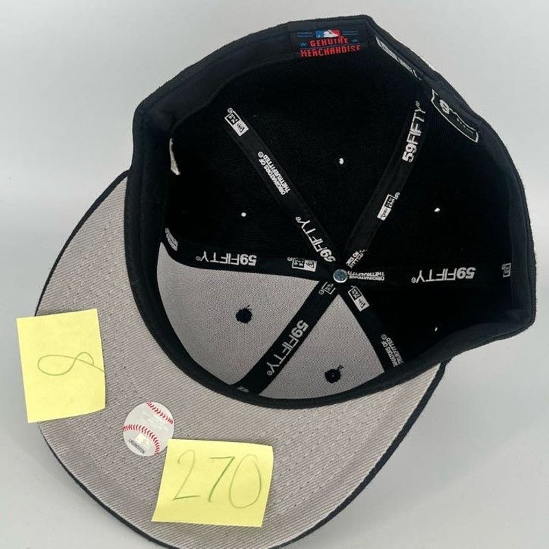 New Era Size 8 Black White San Diego Padres New Era MLB 59Fifty Fit Size ONE SIZE - 5 Thumbnail