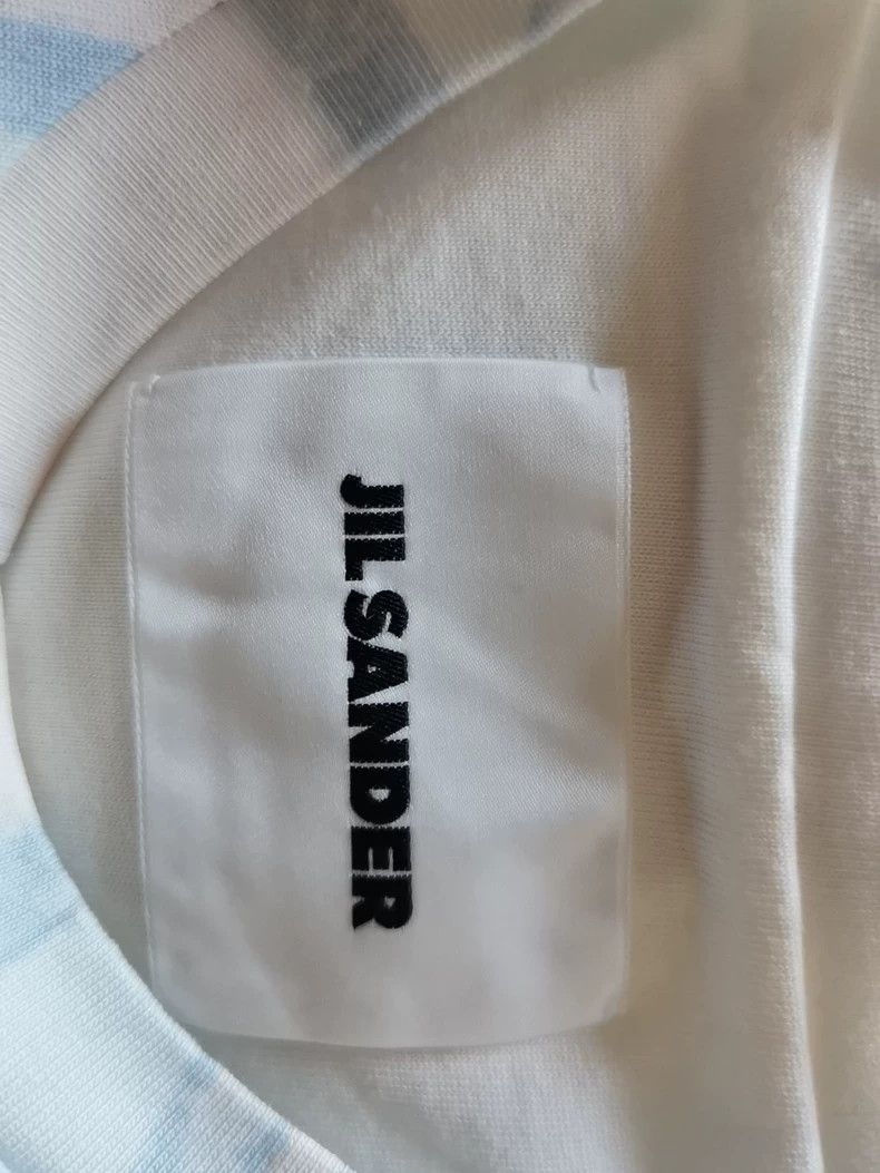 Jil Sander Jil Sander white with blue pattern short sleeve T-shirt Size XS / US 0-2 / IT 36-38 - 6 Thumbnail