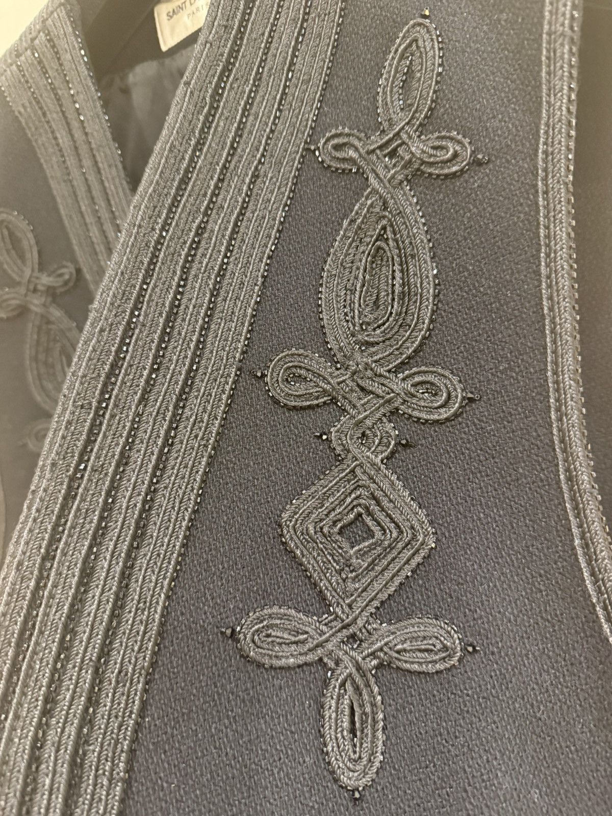 Saint Laurent Paris runway rhinestone embroidered vest size50 Size US M / EU 48-50 / 2 - 6 Thumbnail