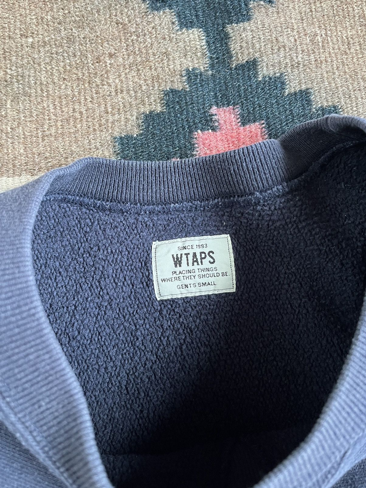Wtaps WTAPS Japan Navy Blue Logo Design Cotton Sweatshirt Crewneck Size US S / EU 44-46 / 1 - 7 Thumbnail