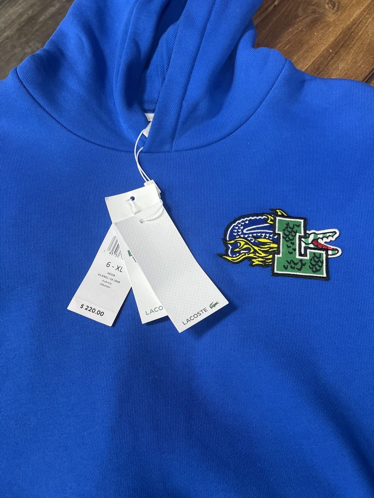 Lacoste Lacoste Comic effect print hoodie Size US XL / EU 56 / 4 - 2 Thumbnail