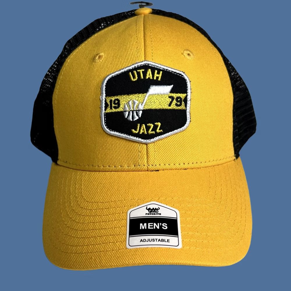 Vintage Fan Favorite Cap Mens One Size Black Baseball Yellow Adjustable Utah Jazz SnapBack Size ONE SIZE - 1 Thumbnail