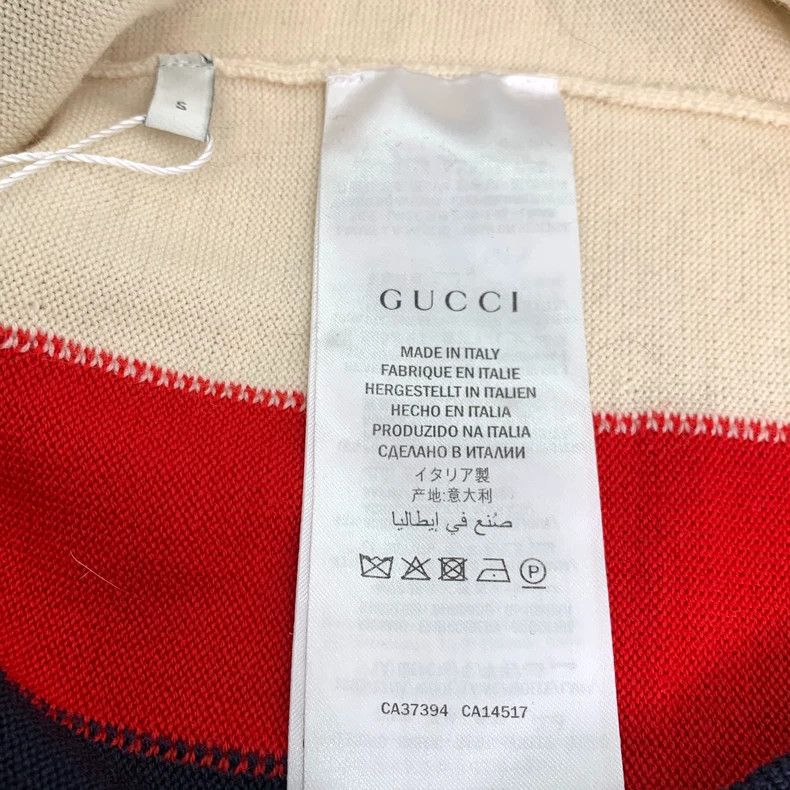 Gucci Gucci Color-blocked striped patch wool zipper stand-up coll Size US S / EU 44-46 / 1 - 6 Thumbnail