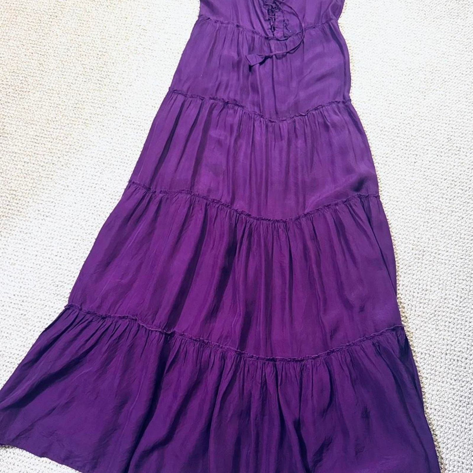 & Other Stories Purple tiered maxi dress Size XS / US 0-2 / IT 36-38 - 4 Thumbnail