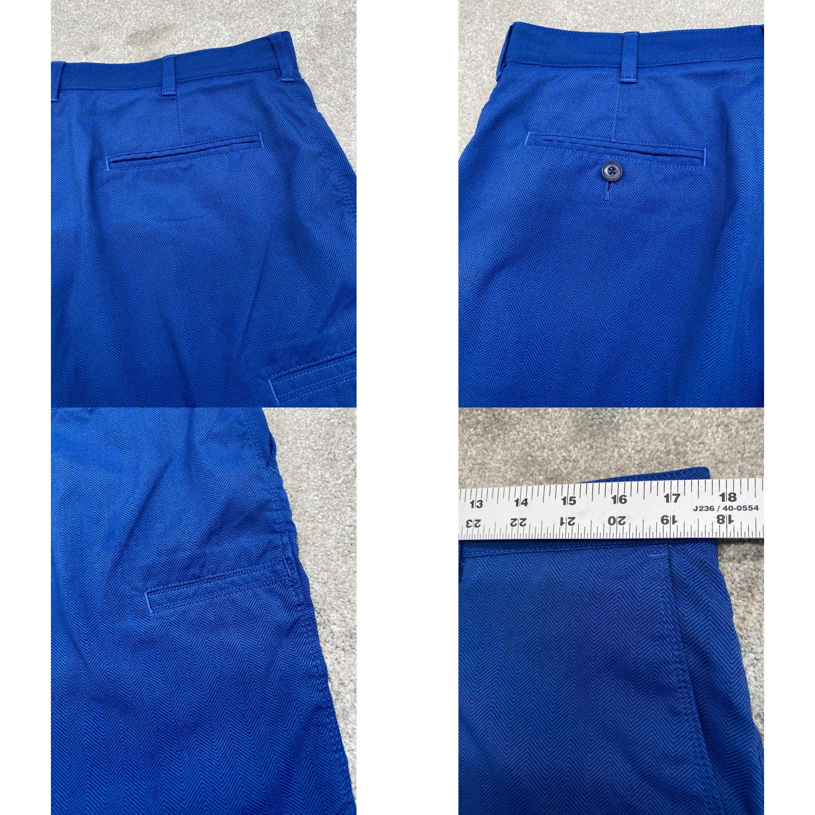 PGA Tour PGA TOUR Golf Performance Shorts 34x10 Blue Chevron Stretch Pockets 6539 Men Shirt Chino Slim? Size US 34 / EU 50 - 8 Thumbnail
