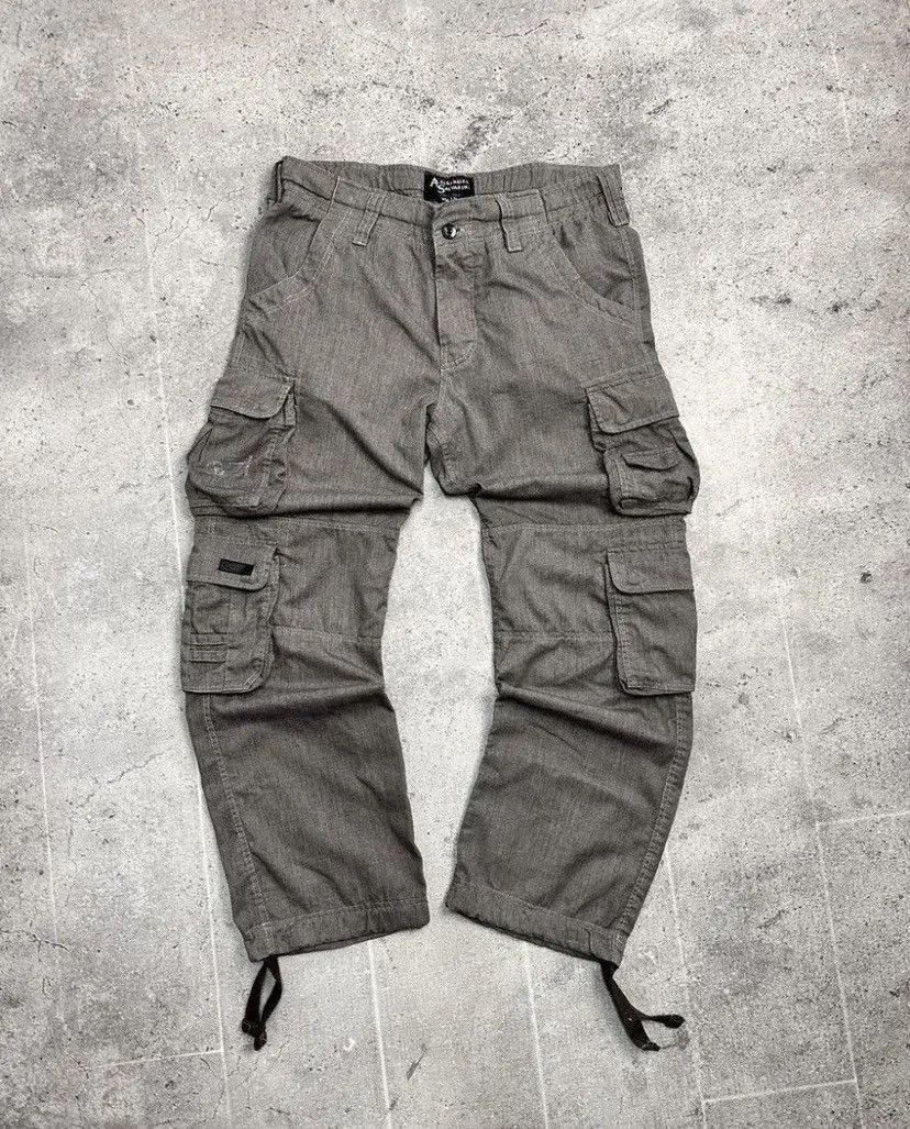 14th Addiction × Japanese Brand × Le Grande Bleu (L.G.B.) Junya Watanabe Style G Star Raw Cargo Pants Bondage GOA Size US 34 / EU 50 - 2 Thumbnail