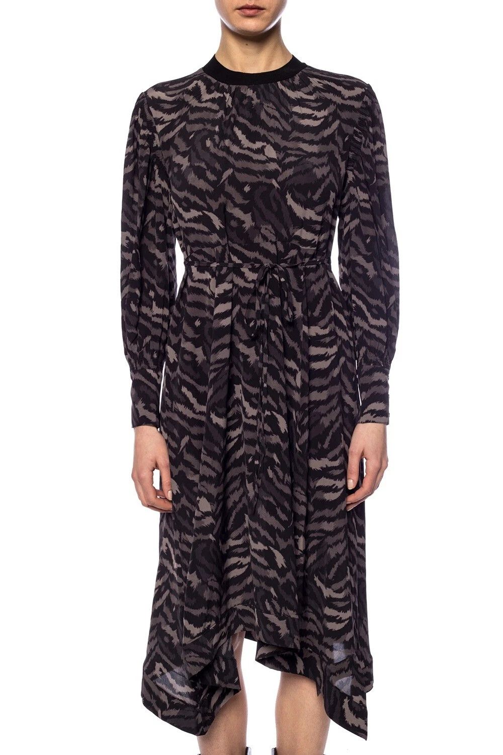 Allsaints AllSaints Fayre Remix Print Crepe Midi Dress Long Sleeves Size M / US 6-8 / IT 42-44 - 2 Thumbnail