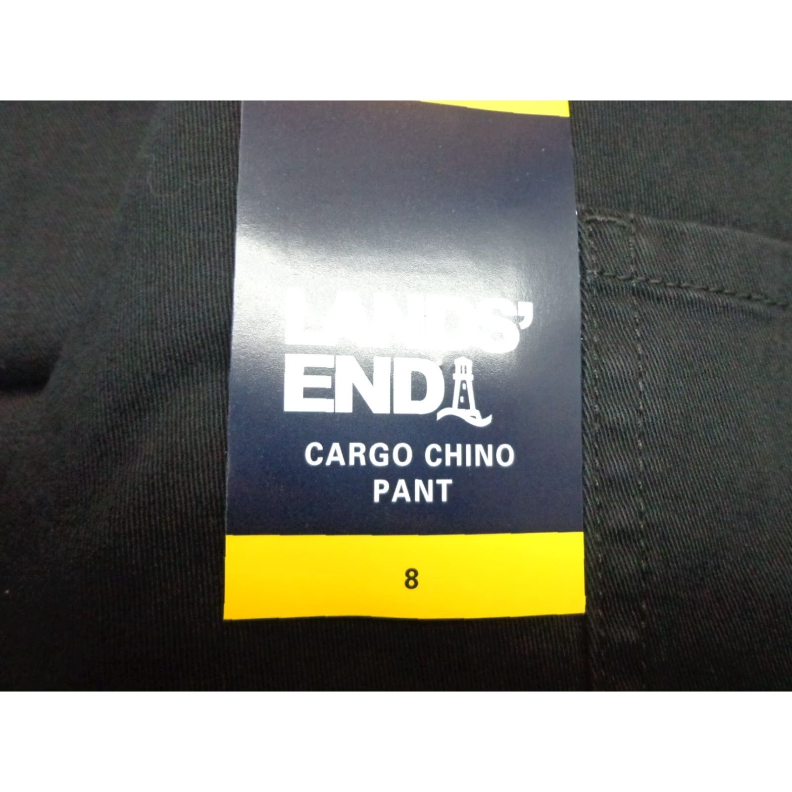 Lands' End Lands' End Cargo Pants Women's Black Size 8 NEW Regular Cotton/Spandex Chino Straight Easy Care Cargo Pockets Mid Rise Modern Style Size 30" / US 8 / IT 44 - 2 Thumbnail