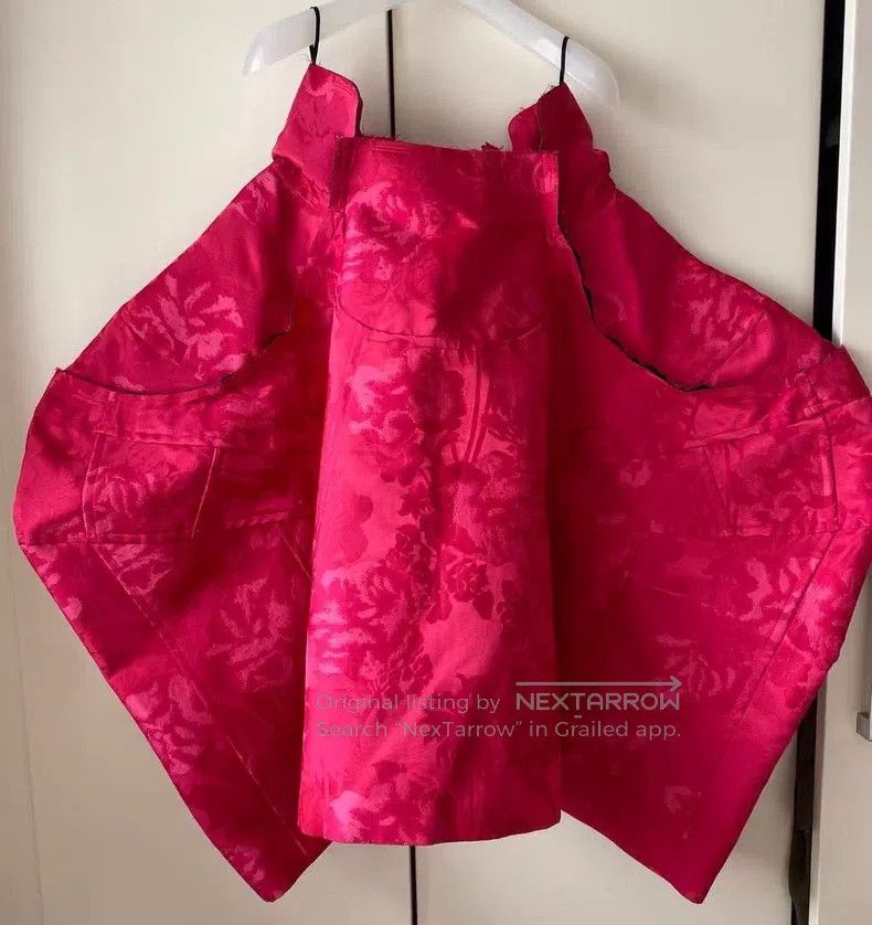 Comme Des Garcons Pink Jacquard Oversized Skirt