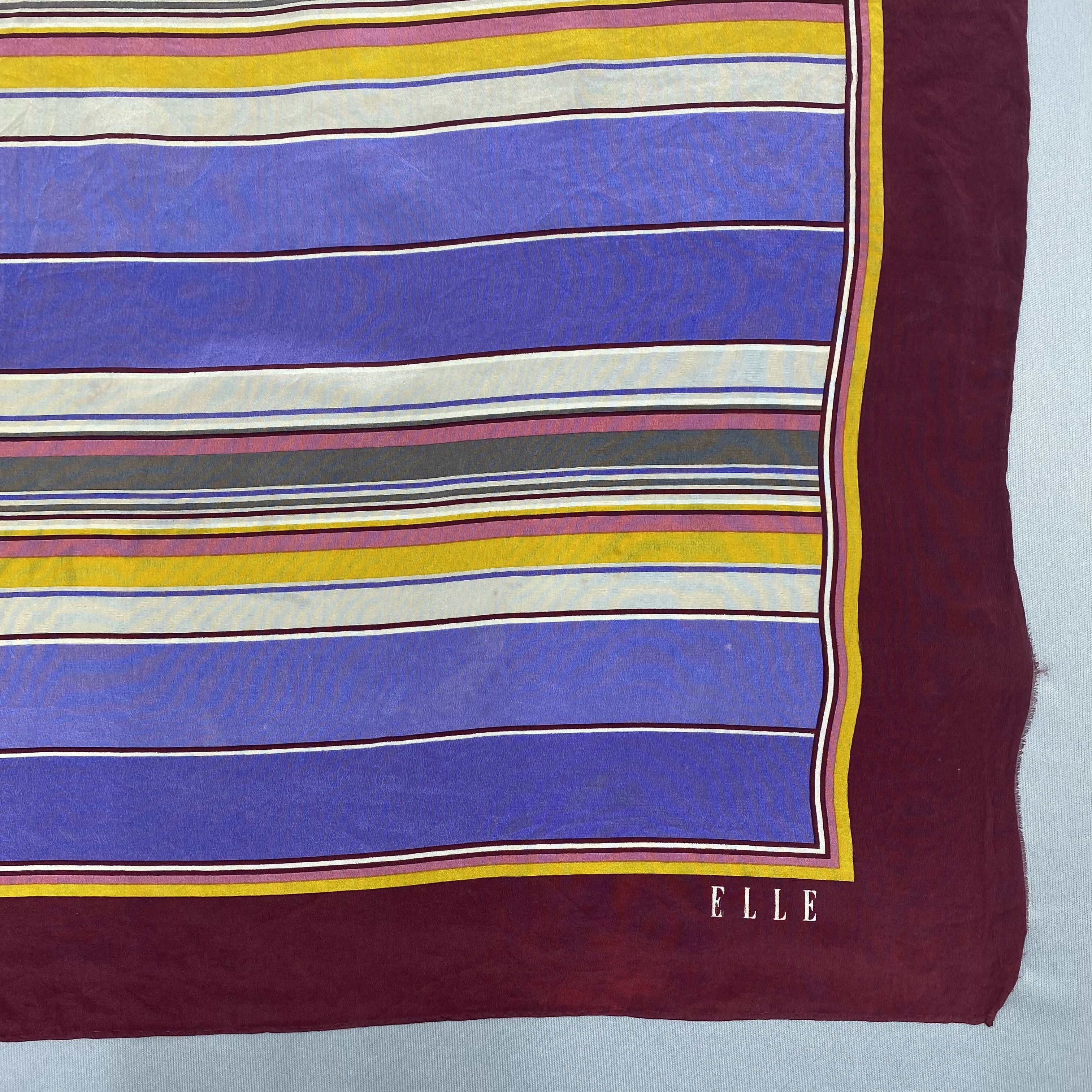 Japanese Brand Vintage Elle SILK Scarf Twill Stole Wraps Scarves Size ONE SIZE - 5 Thumbnail
