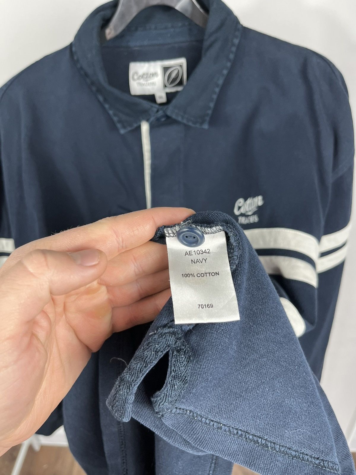 Cotton Traders Cotton Traders Rugby Shirt Navy Flags Long Sleeve Polo 3XL Size US XXL / EU 58 / 5 - 6 Thumbnail