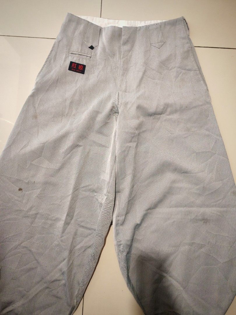 Japanese Brand Red Wolf Tobi Herringbone Work Pants Japan Size US 32 / EU 48 - 2 Thumbnail