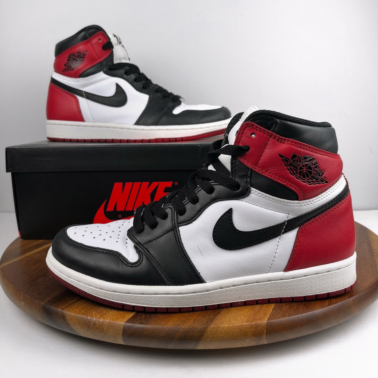 Size Air Jordan One Retro High OG Black Toe 2016 Mens