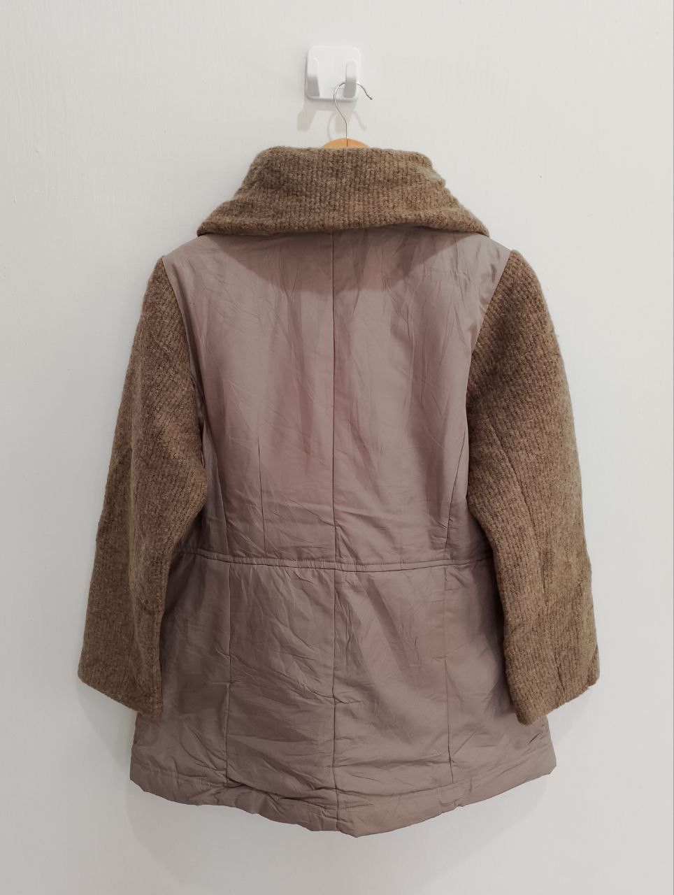 Japanese Brand TOP VALU Brown Knitted Puffer Button Up Jacket Size L / US 10 / IT 46 - 2 Thumbnail