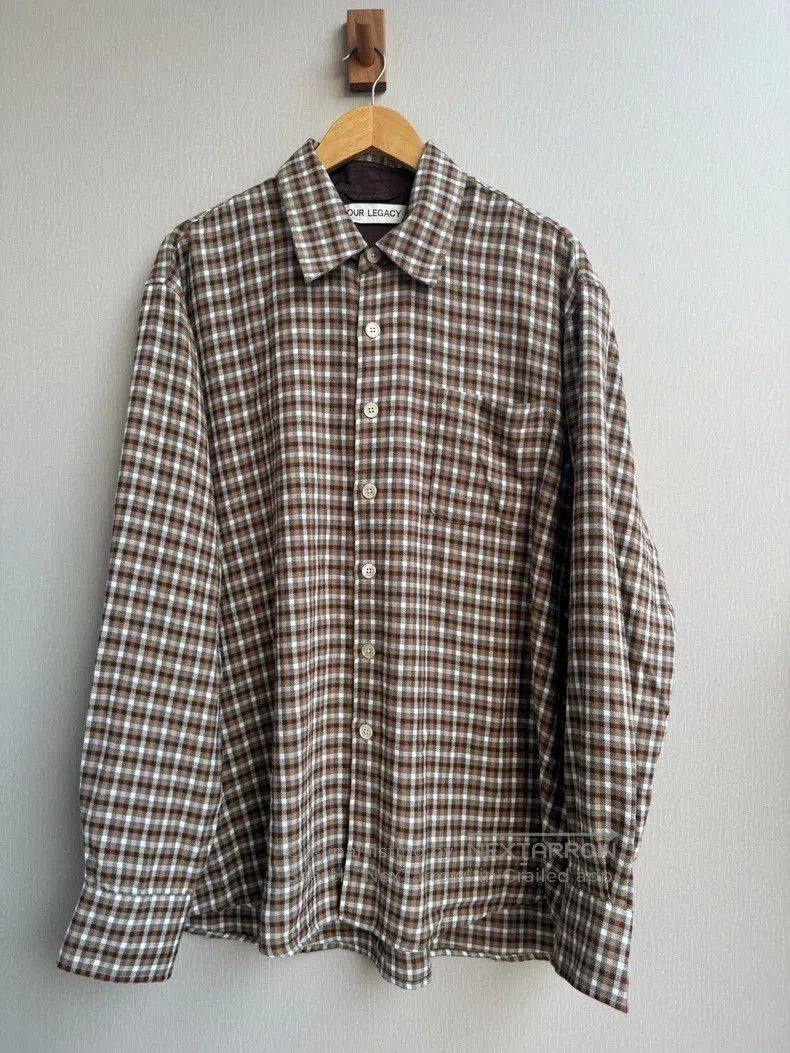 Our Legacy Our Legacy Brown Plaid Long Sleeve Shirt. Size US L / EU 52-54 / 3 - 1 Thumbnail