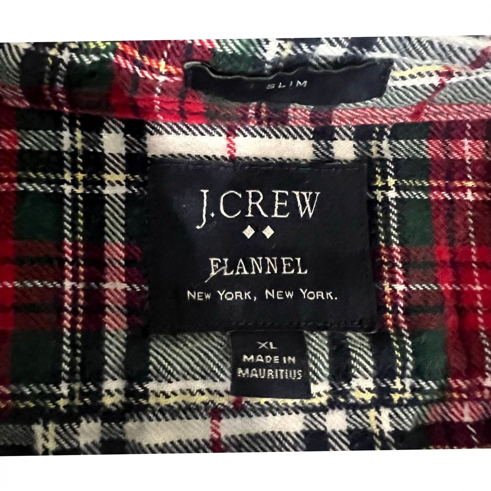 J.Crew J.Crew Flannel Slim Fit Shirt Mens XL Red Green Plaid Button Down Long Sleeve Size US XL / EU 56 / 4 - 6 Thumbnail