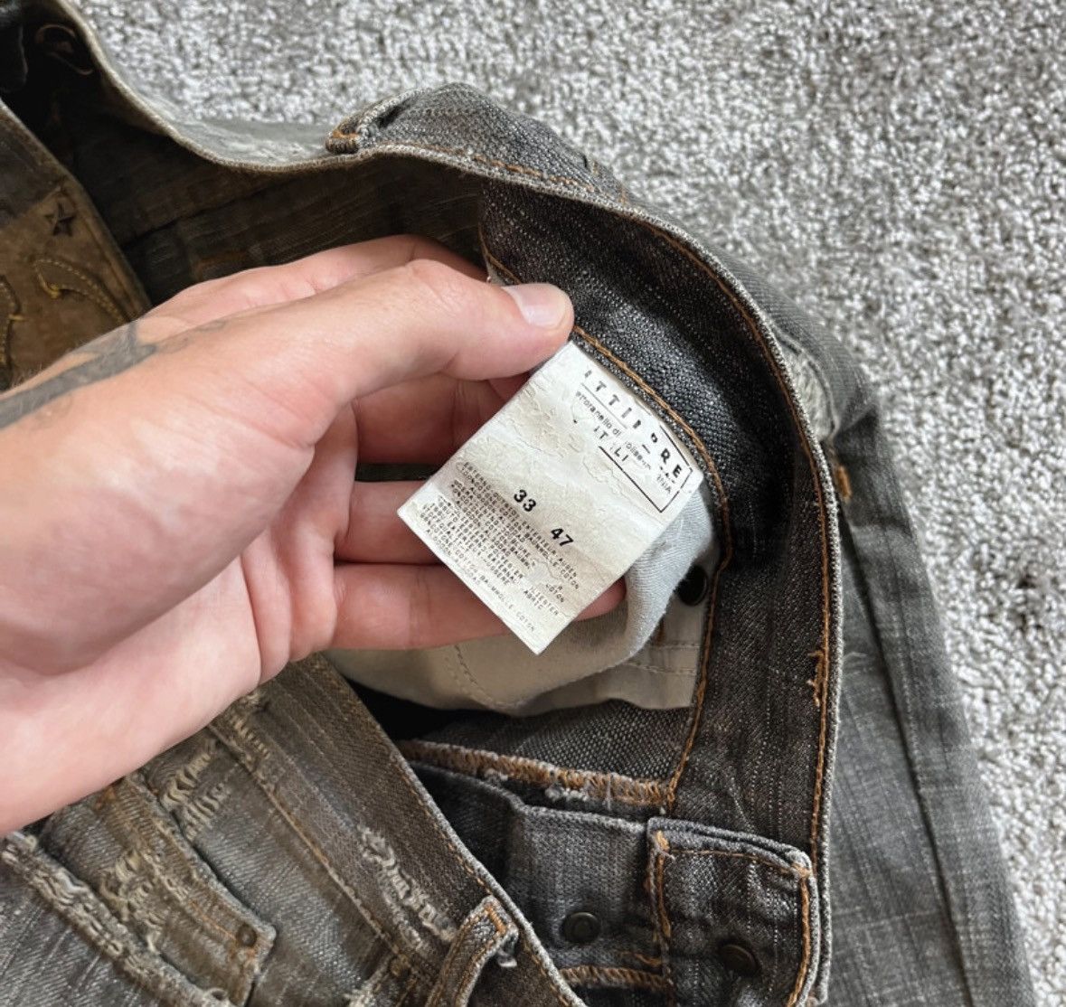 Just Cavalli Just Cavalli Distressed Vintage Slim Fit Jeans Size US 33 - 9 Thumbnail