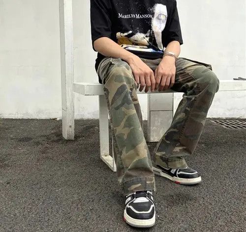 image of Vintage Camo Cargo Pants, Men's (Size 32)