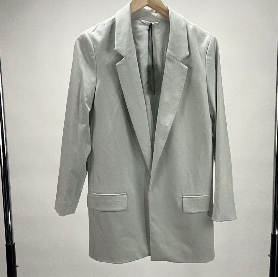 image of Allsaints All Saints Aleida Jersey Blazer Size 2 in Grey, Women's