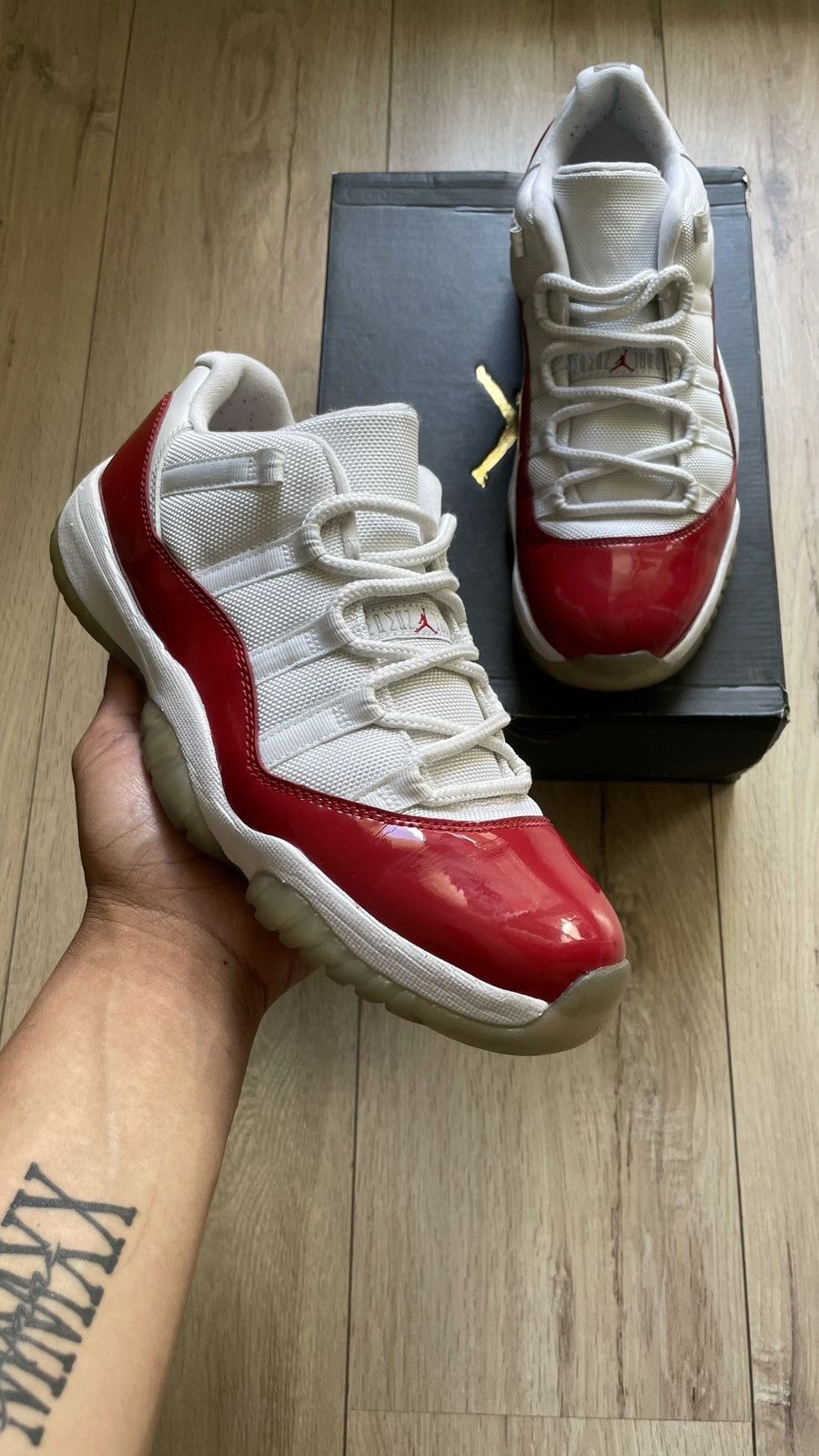 Jordan Brand × Nike Jordan 11 Retro Low Cherry 2016 Size US 9 / EU 42 - 1 Thumbnail