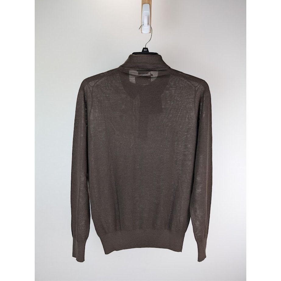 Tom Ford o1rshd1 Knitwear Polo Shirt in Ebony Size US M / EU 48-50 / 2 - 10 Thumbnail