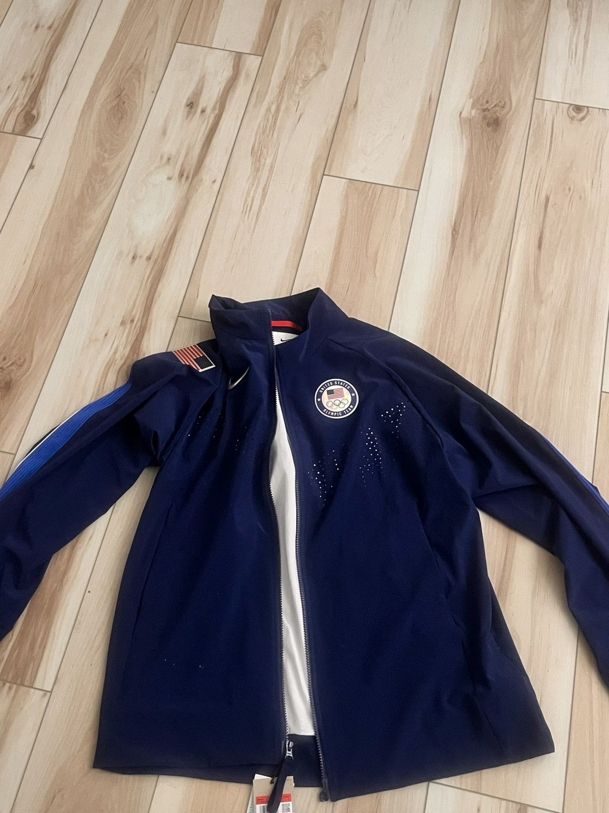 Nike Nike Navy Blue USA Olympic Zip Jacket Size US L / EU 52-54 / 3 - 1 Thumbnail