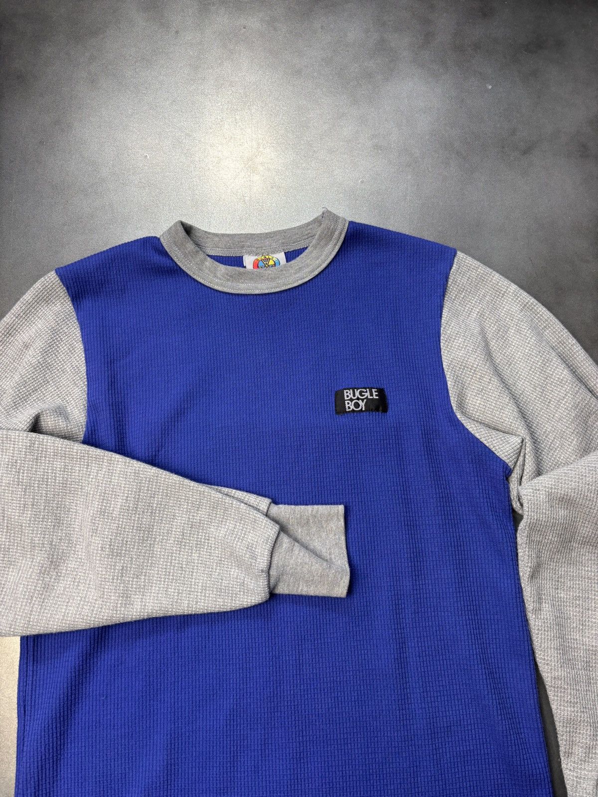 Bugle Boy × Vintage 1980s Bugle Boy Thermal Vintage Two Tone Waffle Raver 1990s Size US M / EU 48-50 / 2 - 2 Thumbnail