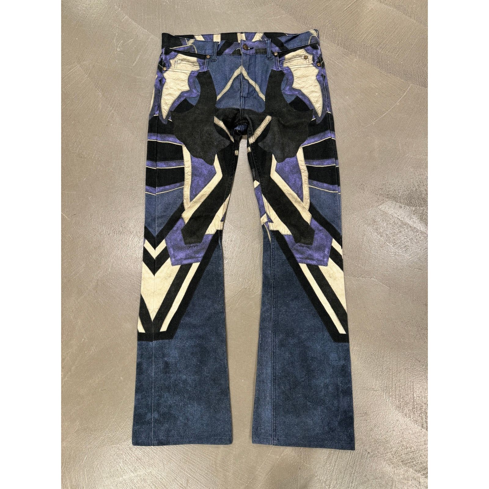 Roberto Cavalli 2000s Roberto Cavalli mainline geometrical jeans Size 24" / US 00 / IT 34 - 1 Thumbnail