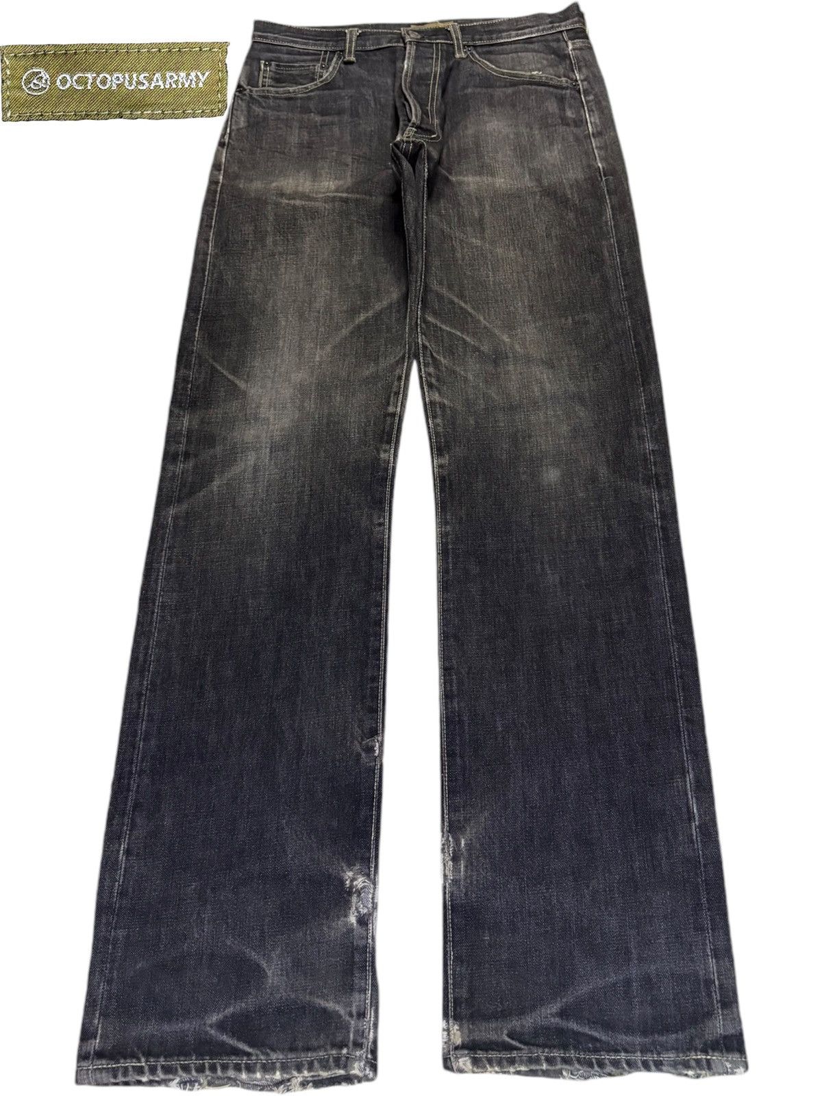 Japanese Brand Vintage Japanese Brand Rusty Wash Distressed Baggy Jeans Size US 31 - 1 Thumbnail