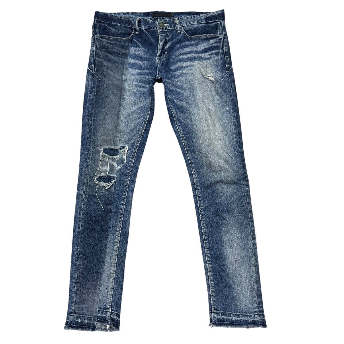 GOSTAR DE FUGA Gostar De Fuga Reconstruct Denim Skinny Jeans Size US 33 - 2 Thumbnail