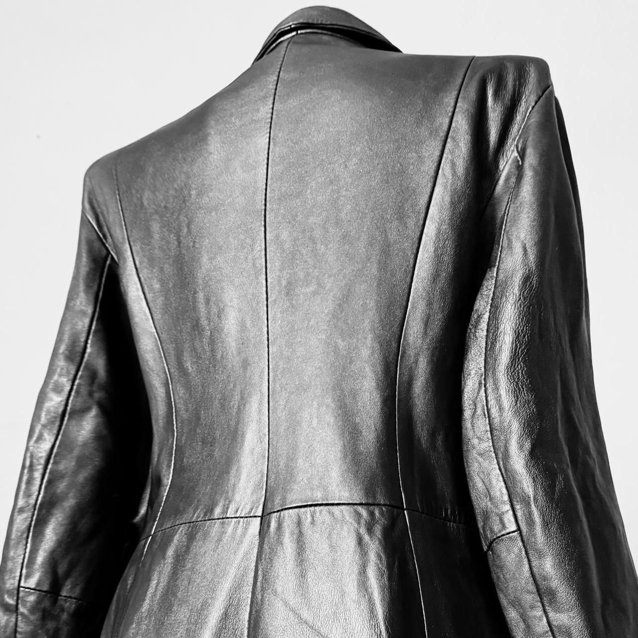 Vintage So sick super long matrix leather coat Size M / US 6-8 / IT 42-44 - 4 Thumbnail