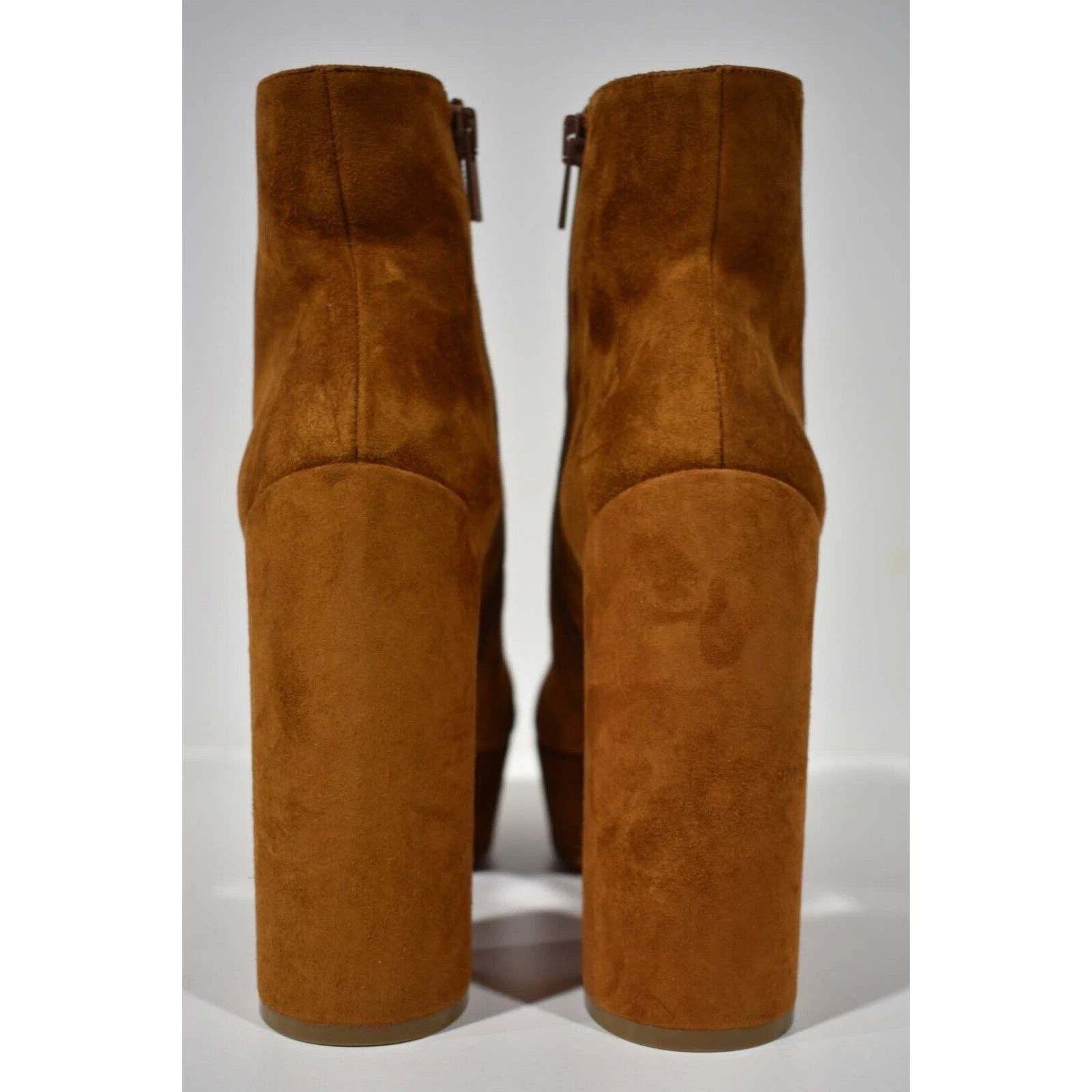 Christian Louboutin Movida Booty 130 Brown Foxy Platform Block Heel Boot 40 Size US 10 / IT 40 - 11 Thumbnail