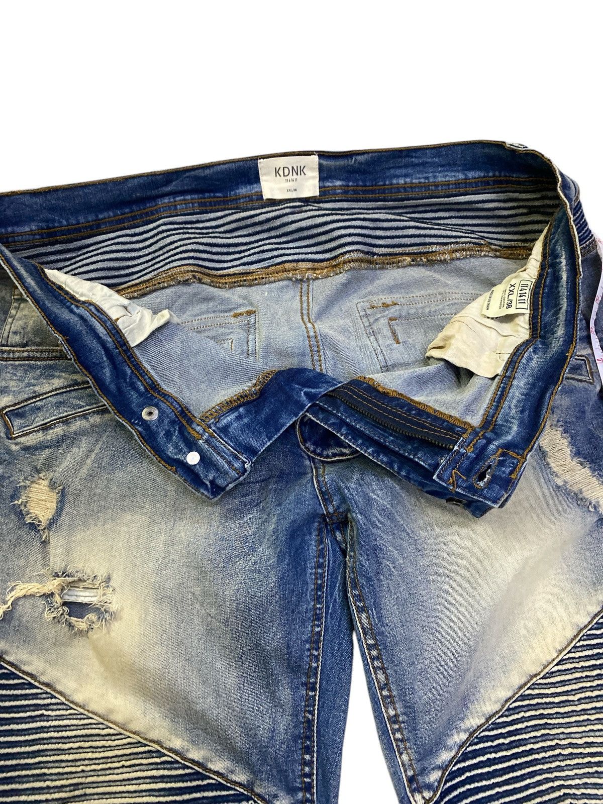 Designer Rare 11 4 14 11 Biker Denim Distressed Size US 38 / EU 54 - 10 Thumbnail